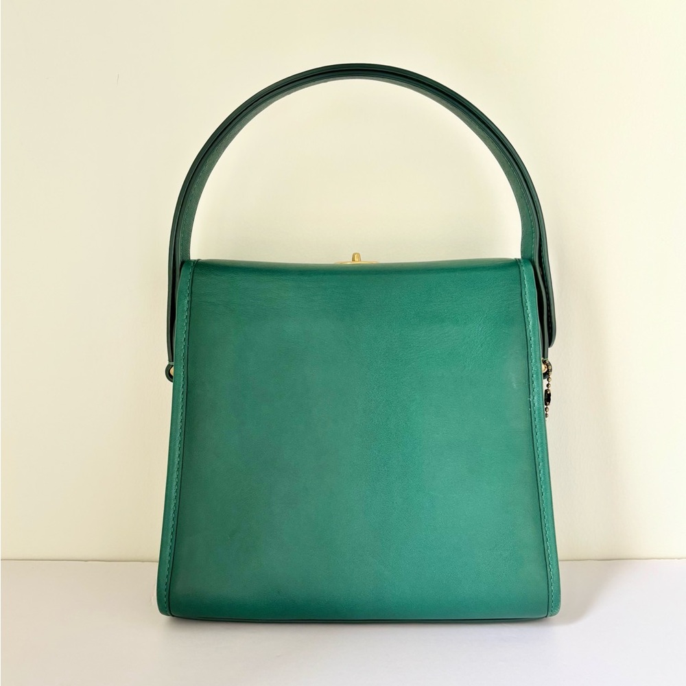 COACH Turnlock Shoulder Bag Green - Picture 2 of 16